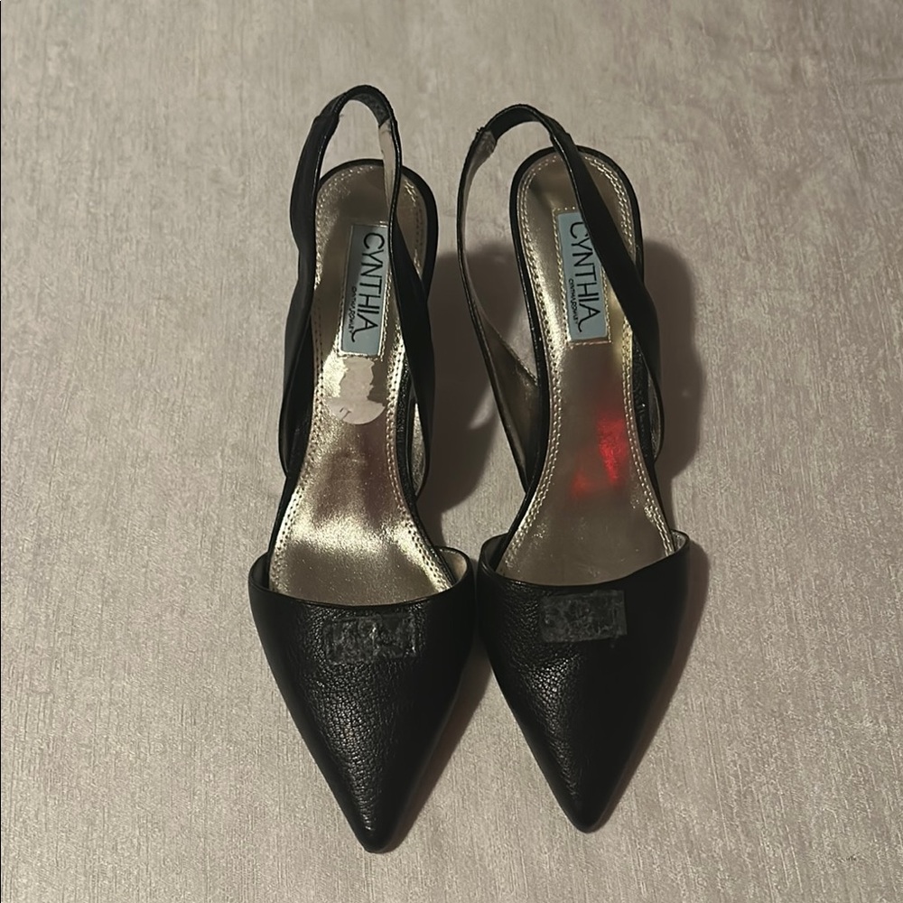 Cynthia Black Women's Slingback Heels